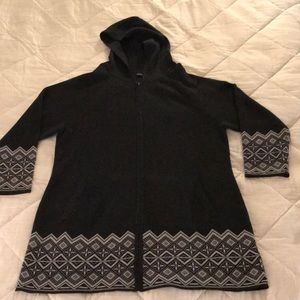 Cynthia Rowley Zip-Up Hooded Cardigan (Plus 1X)